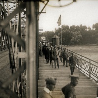 Výmena internovaných medzi maďarskou a čs. stranou na bratislavskom moste cez Dunaj v júli 1919