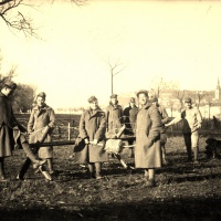 Po obsadení Petržalky čs. vojskom v auguste 1919. Odstraňovanie drôtených  prekážok