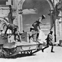Príslušníci 11. československého pešieho práporu v sýrskej Palmyre