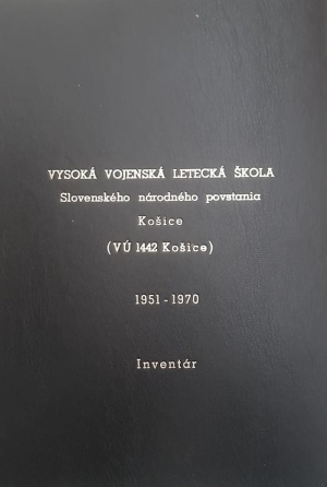 Vysoká vojenská letecká škola Slovenského národného povstania Košice (VÚ 1442 Košice) 1951 – 1970. Inventár