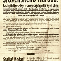 3. Deklarácia slovenského národa 30.10.1918 - Liptovský výbor SNR - 1.11.1918