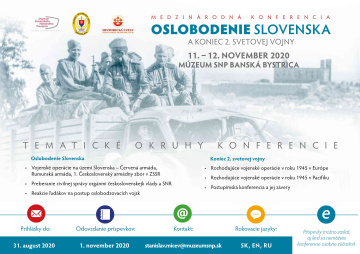 Medzinárodná vedecká konferencia pod názvom Oslobodenie Slovenska a koniec Druhej svetovej vojny- avízo