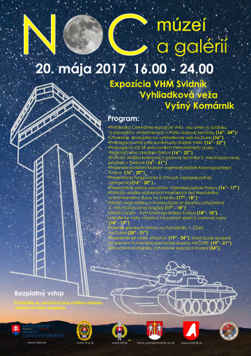 Plagát 20.5.2017 - Noc múzei a galérii VHM Svidník
