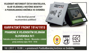 Prezentácia kníh VHÚ a KVH Beskydy 18.1.2016