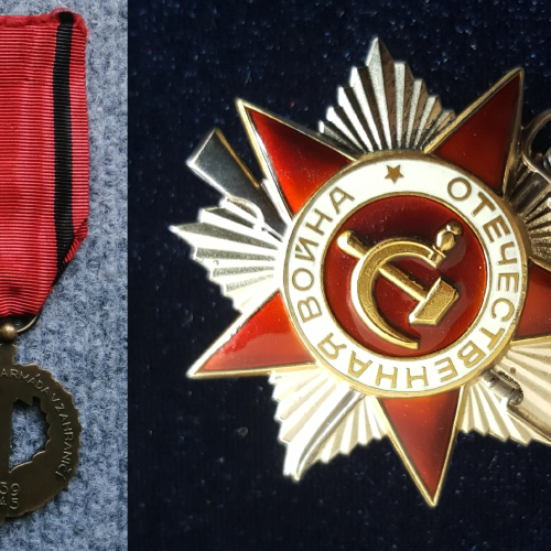 Československá medaila a sovietsky rad