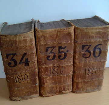 Grundbuchy - Knihy záznamov o invalidoch z rokov 1819 až 1821
