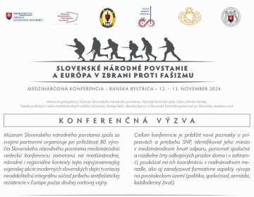Slovenské národné povstanie a Európa v zbrani proti fašizmu -  Konferenčná výzva
