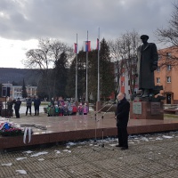 Oslavy 73. výročia oslobodenia mesta Svidník – pietny akt pri soche armádneho generála Ludvíka Svobodu vo Svidníku