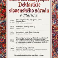Pozvánka - Celonárodné oslavy Deklarácie Slovenského národa - Martin - Plagát 30.10.2018 