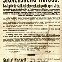 Deklarácia slovenského národa 30.10.1918 - Liptovský výbor SNR - 1.11.1918