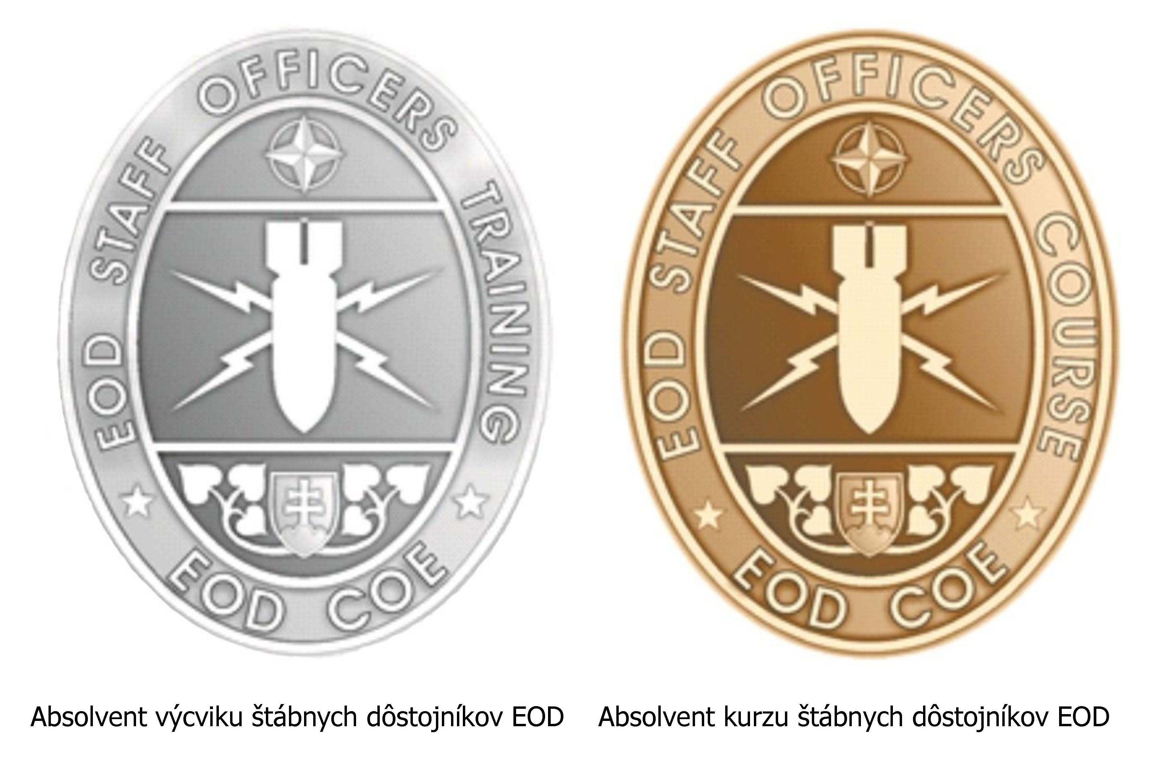 Absolventské odznaky kurzu EOD_orez