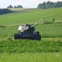 Sovietsky stredný tank T-34/85 v Údolí smrti