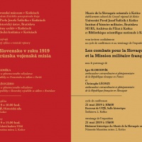 BOJE O SLOVENSKO V ROKU 1919 A  FRANCÚZSKA VOJENSKÁ MISIA – Avízo
