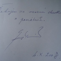 The President signing the Chronicle on October 4th 2008