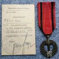 legitimácia vydaná MNO 15. augusta 1944 na meno desiatnik Cyril Čech