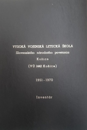 Vysoká vojenská letecká škola Slovenského národného povstania Košice (VÚ 1442 Košice) 1951 – 1970. Inventár