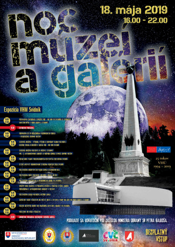 Noc múzeí a galérií vo Vojenskom historickom múzeu 18. mája 2019 – avízo