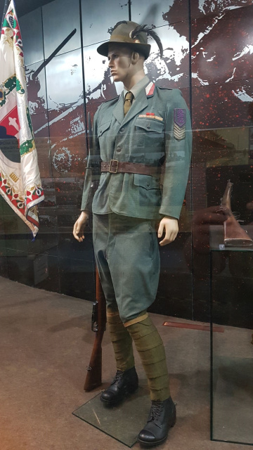 1.Rovnošata čs. legionára v Taliansku v Centrálnej expozícii Mo VHM Svidník