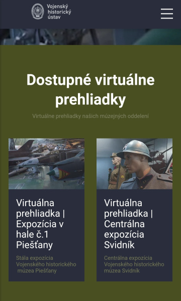 Dostupné virtuálne prehliadky - VHÚ-VHM