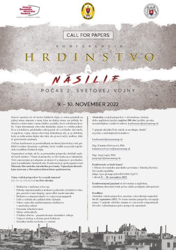 Konferencia Hrdinstvo a násilie počas 2. svetovej vojny 9.-10.11. 2022