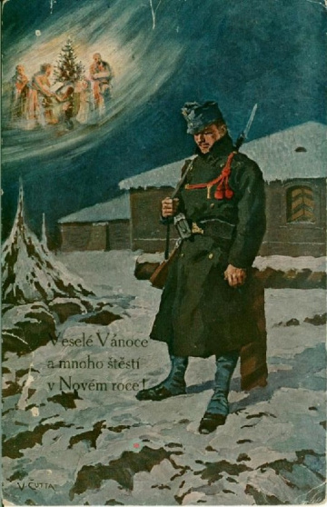 Vianočná pohľadnica z 1. svetovej vojny