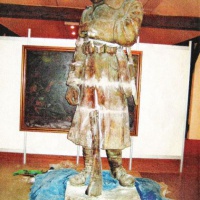 Ladislav Majerský -  Vojak s prilbou, sadrový odliatok - AVŠ Bratislava 2009