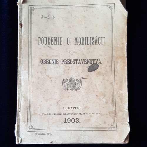 Vojenský predpis J-6b Poučenie o mobilisácii pre obecnie predstavenstvá