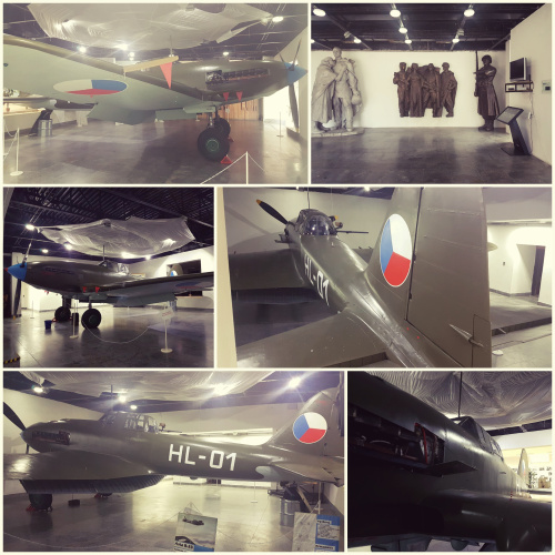 Avia B-33 v interiéri Vyhliadkovej veže na Dukle