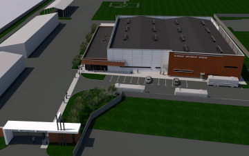 Piešťany - vizualizácia haly 4 veľkorozmerných predmetov vo VHM - 2022