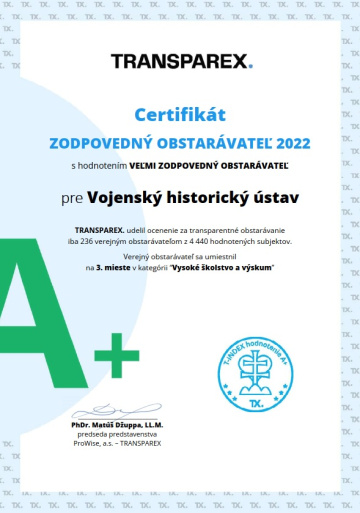 ocenenie Zodpovedný verejný obstarávateľ za rok 2022