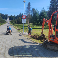 Obnova kolonády k pamätniku v roku 2023