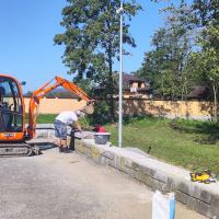 Obnova obvodovéhio múru prakoviska v roku 2023