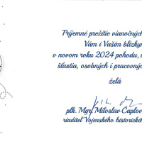 Vianočný pozdrav VHÚ - 2023 - PF 2024 SVK
