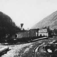 Ostrý Grúň vypálený fašistami