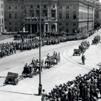 Oslobodenie Bratislavy Sovietskou armádou v roku 1945.