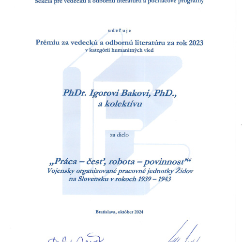 Cena Literárneho fondu – Prémia za odbornú a vedeckú literatúru