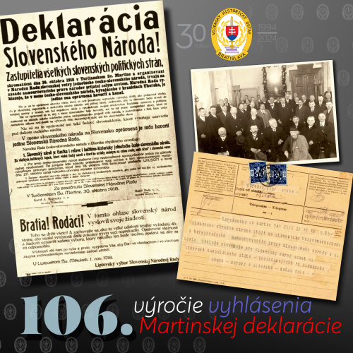 106. výročie vyhlásenia Martinskej deklarácie 