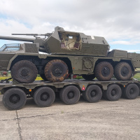 Prevoz trenažéru ShKH vz. 77 do areálu VHM Piešťany