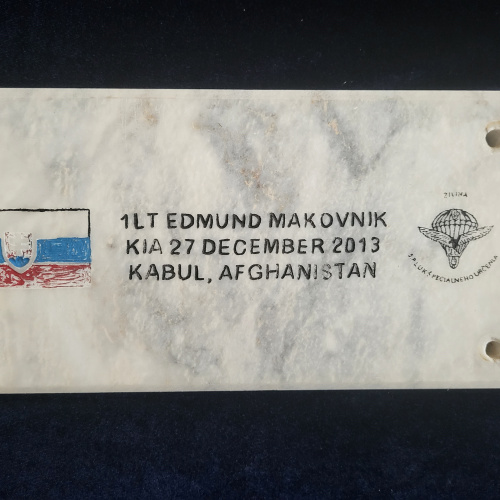 Pamätné tabule zo steny padlých v Afganistane