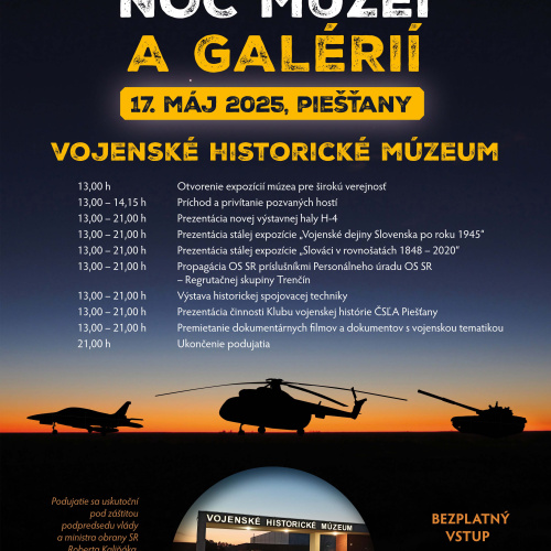 Plagát VHÚ Piešťany Noc múzeí a galérii 2025