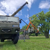 Presun delostreleckej techniky - 85 mm kanóna vz.44 , Nižný Komárnik