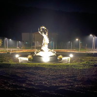 Pamätník Tokajíckej tragédie - po obnovení osvetlenia - november 2020 - 2