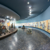 Pohľad do Centrálnej expozície VHM – Mo Svidník Vojenské dejiny Slovenska v období 1914 - 1945 (august 2017).