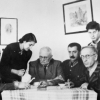 Autori Proklamácie Voj.ústredia na Donovaloch u Nábělkov,Vesel Miro a Milan,L.Nábělek,Ivan,Elena,V.Šrobár