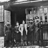 L.Nábělek,I.Nábělek,E.Nábělková,M.Vesel,min.Šrobár,M.Vesel na Donovaloch,1.9.1944