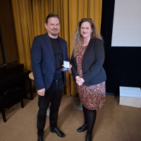 8. Riaditeľ Ľubovnianského múzea PhDr. Dalibor Mikulík s predsedníčkou ZMS Mgr. Michaelou Škodovou