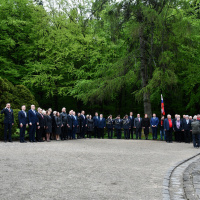 Pietny akt kladenia vemcov na na Pamätníku 1. Českoslovenksoho armádneho zboru v ZSSR s vojnovým cintorínom na Dukle, dňa 8.5.202
