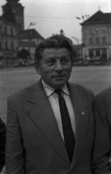 pplk.Ilja Deretič na návšteve Múzea SNP, Oškvarek veliteľ práporu 5.takt.sk.,v sept.1966, Banská Bystrica