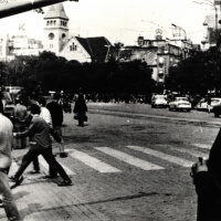 VHU-VHA BA - Námestie SNP v Bratislave po vpáde vojsk Varšavskej zmluvy do Československa 21. augusta 1968.