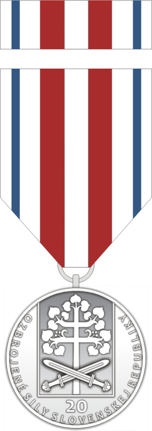 Pamätná medaila k 20. výročiu vzniku Ozbrojených síl Slovenskej republiky